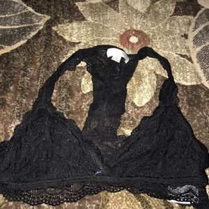 Slightly worn black bralete